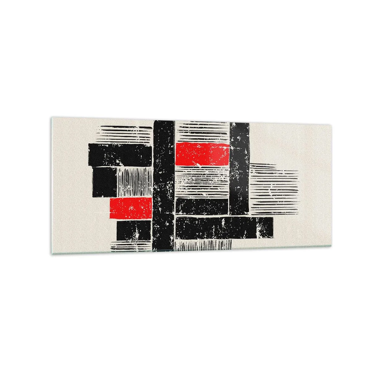 Glass picture - Red and Black - 120x50 cm
