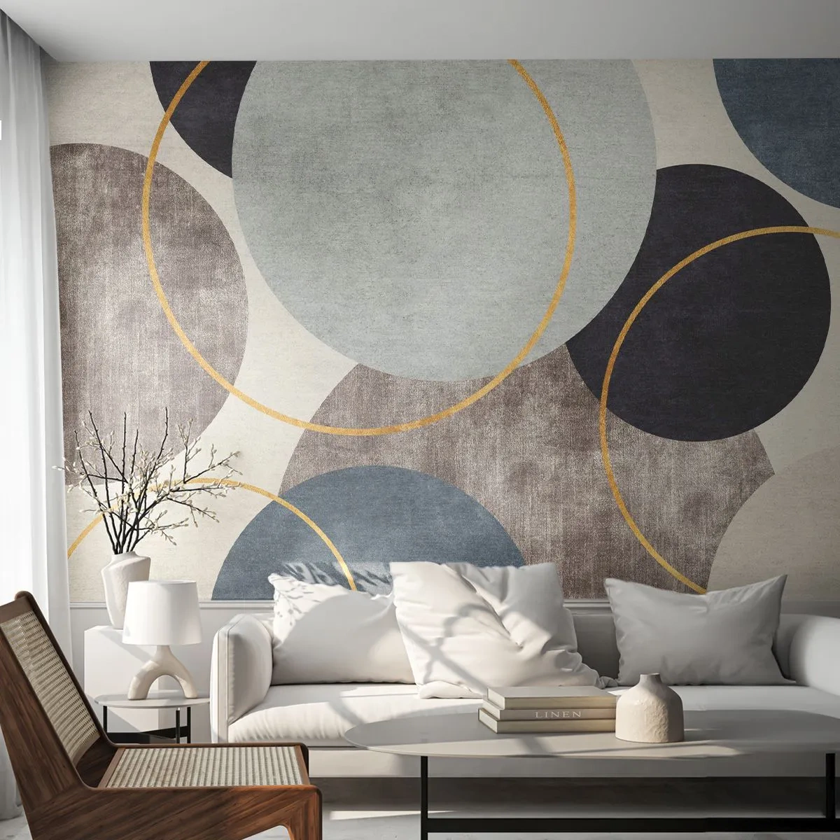 Photo Wallpaper Premium Canvas - Wheel after Wheel - Districts, Minimalist, Piece - 150x105 cm