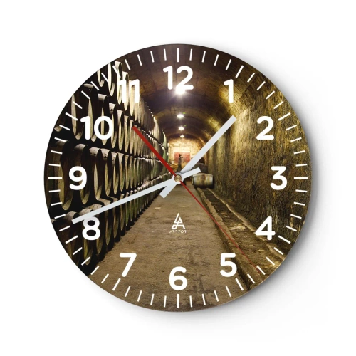 Wall clock - Clock on glass - It is Good to Lie Down - 40x40 cm