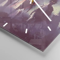 Clock face with lines