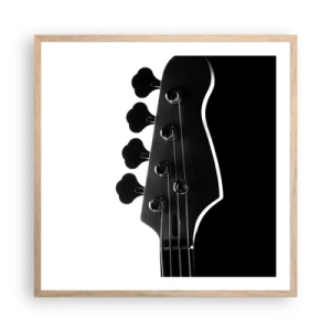 Poster in light oak frame - Rock Silence - 60x60 cm