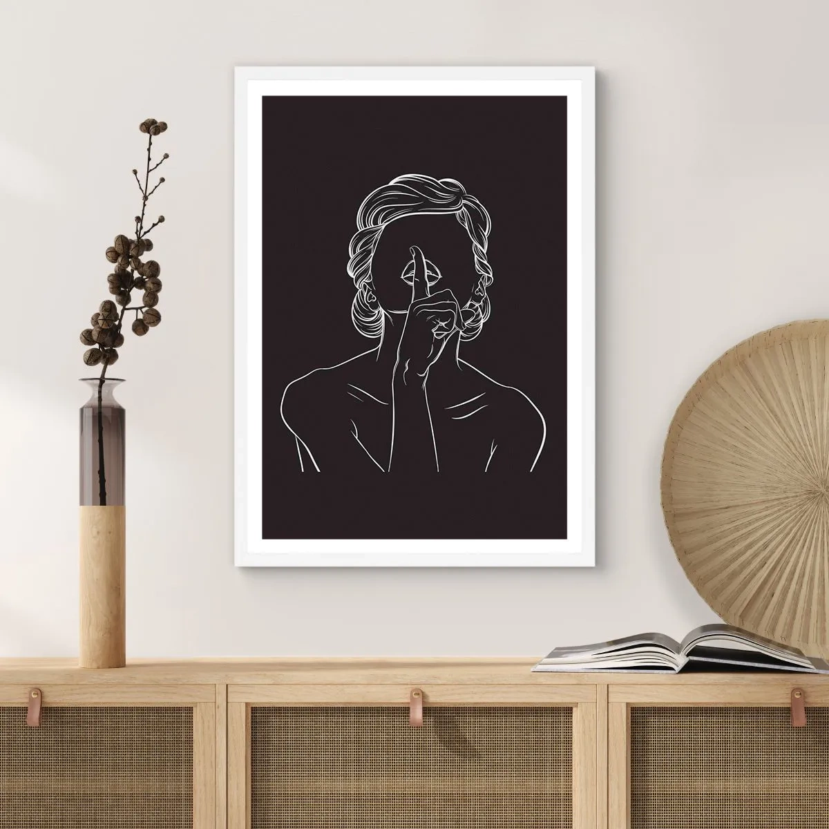 Poster in white frmae - Beauty Blossoms in Soul - 40x50 cm