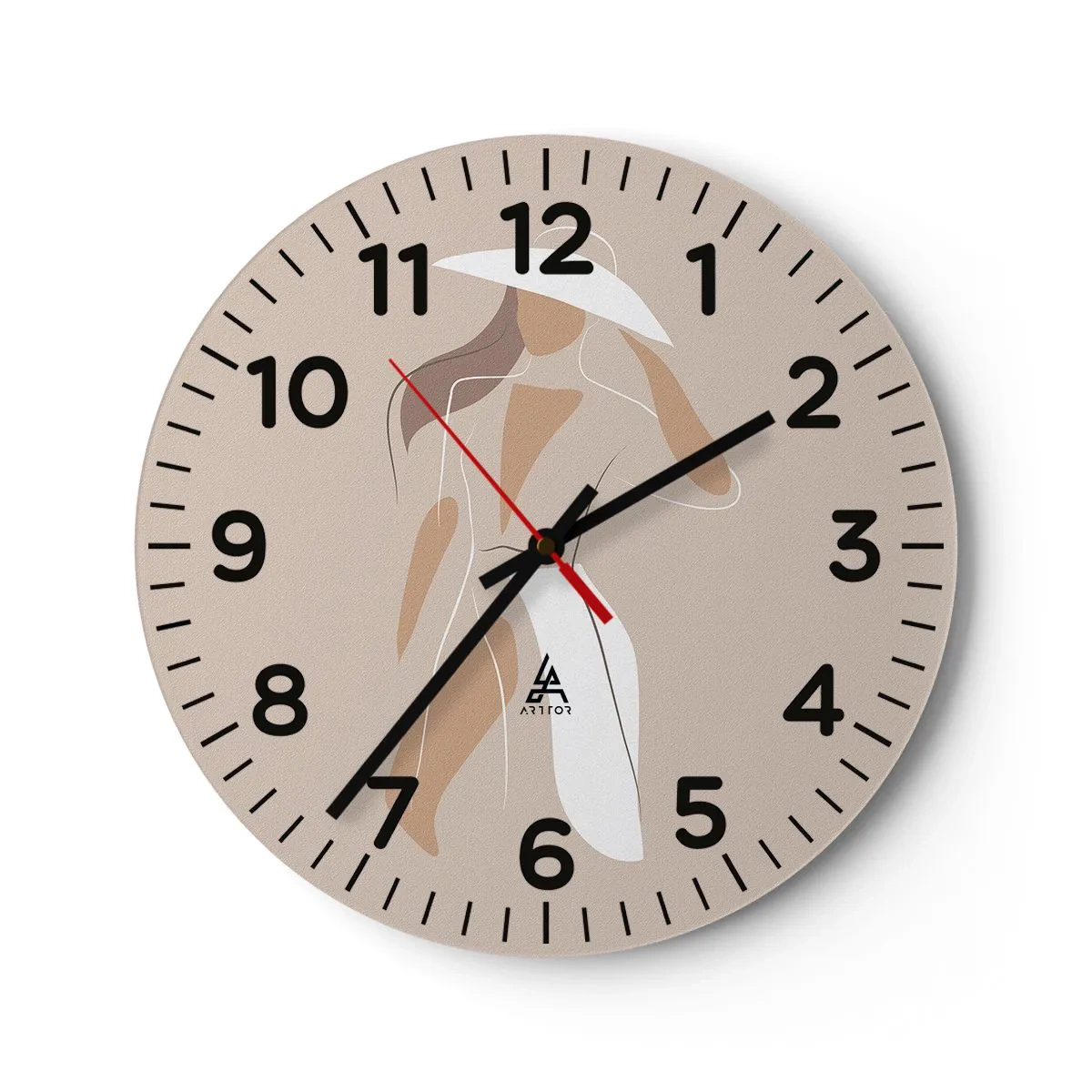 Wall clock - Clock on glass - Fashion Is Fun - 40x40 cm