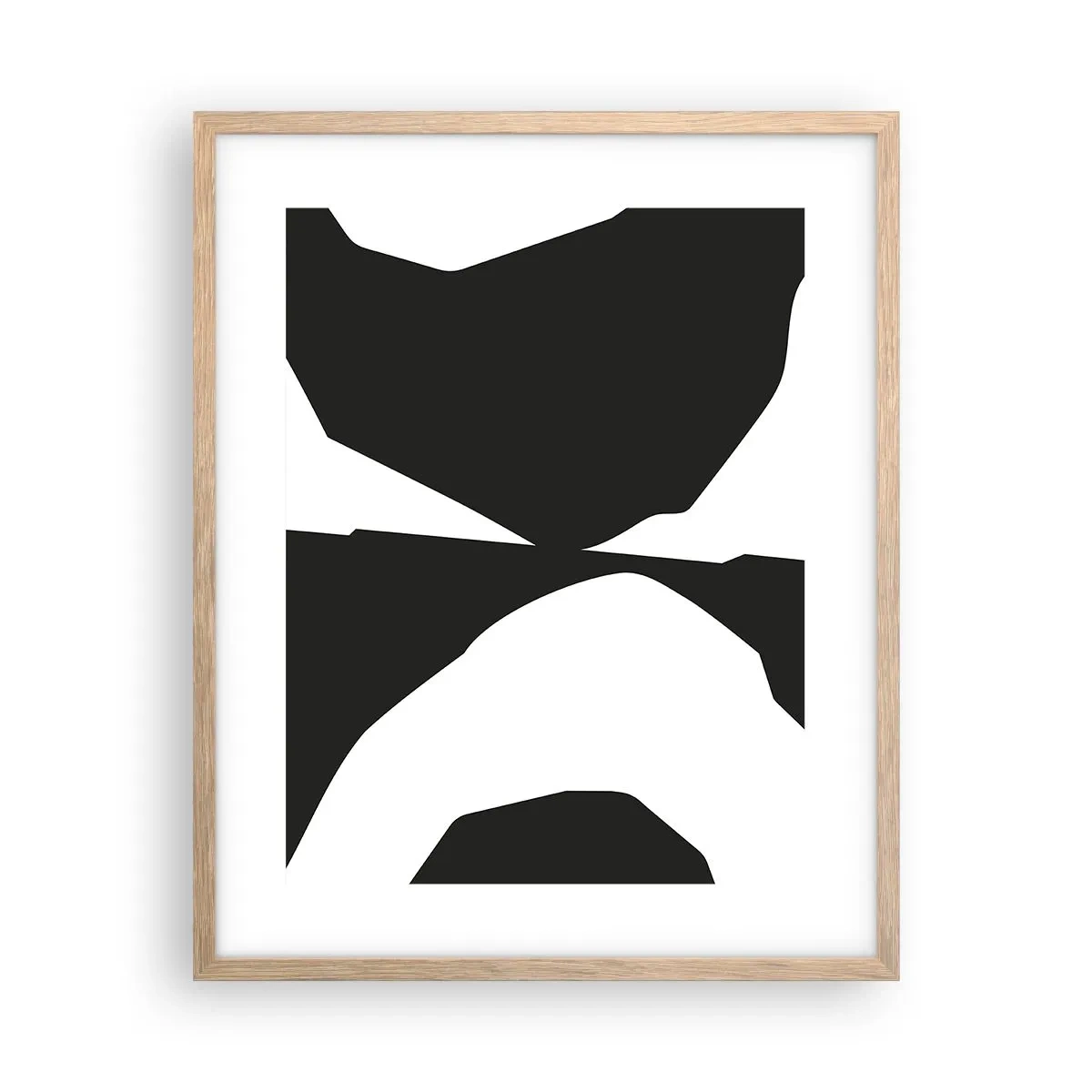 Poster in light oak frame - Positive - Negative - 40x50 cm