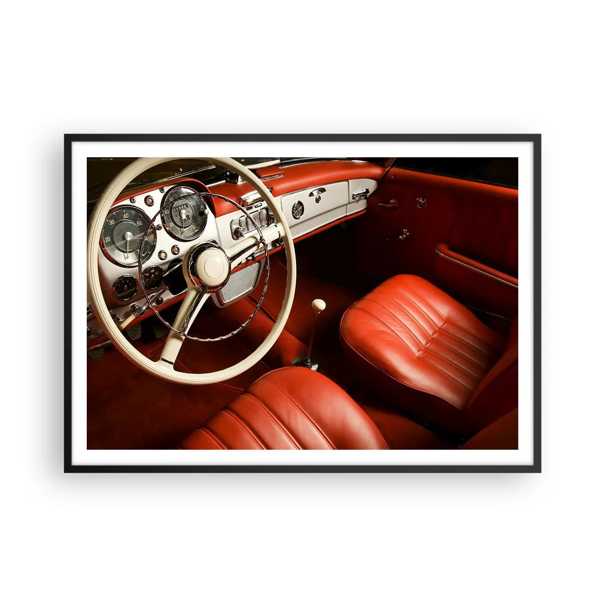 Poster in black frame - Luxury Vintage Style - 100x70 cm