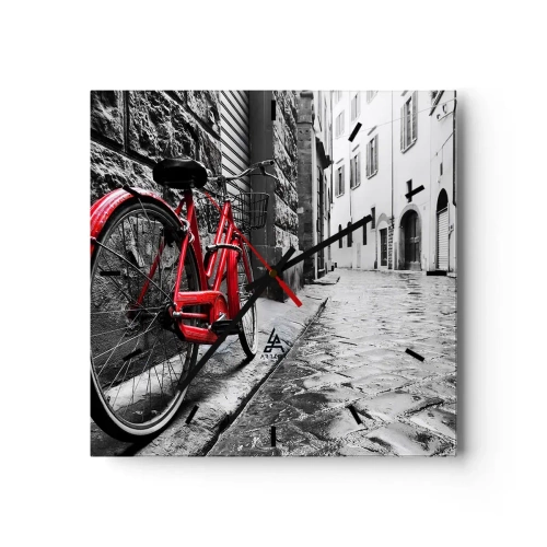 Wall clock - Clock on glass - Real Beauty Does Not Age - 30x30 cm