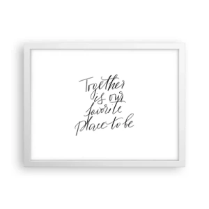 Poster in white frmae - Do You Also Feel This? - 40x30 cm