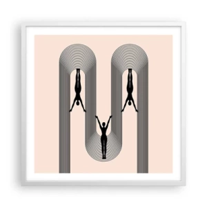 Poster in white frmae - Upside Down - 60x60 cm