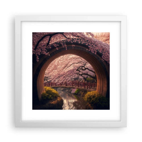 Poster in white frmae - Japanese Spring - 30x30 cm