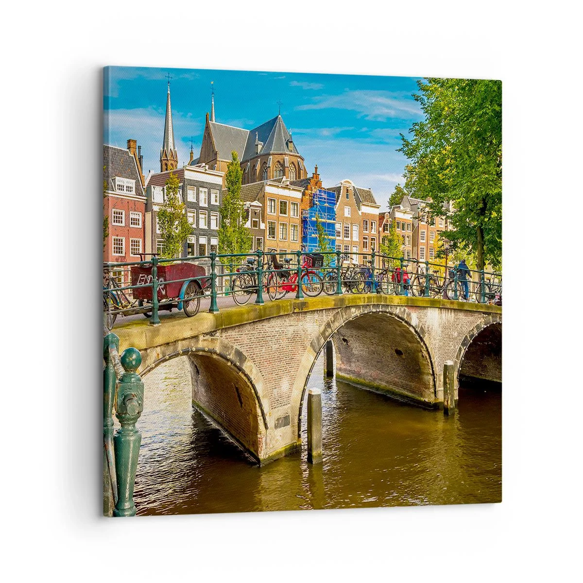 Canvas picture - Spring over the Canal - 60x60 cm