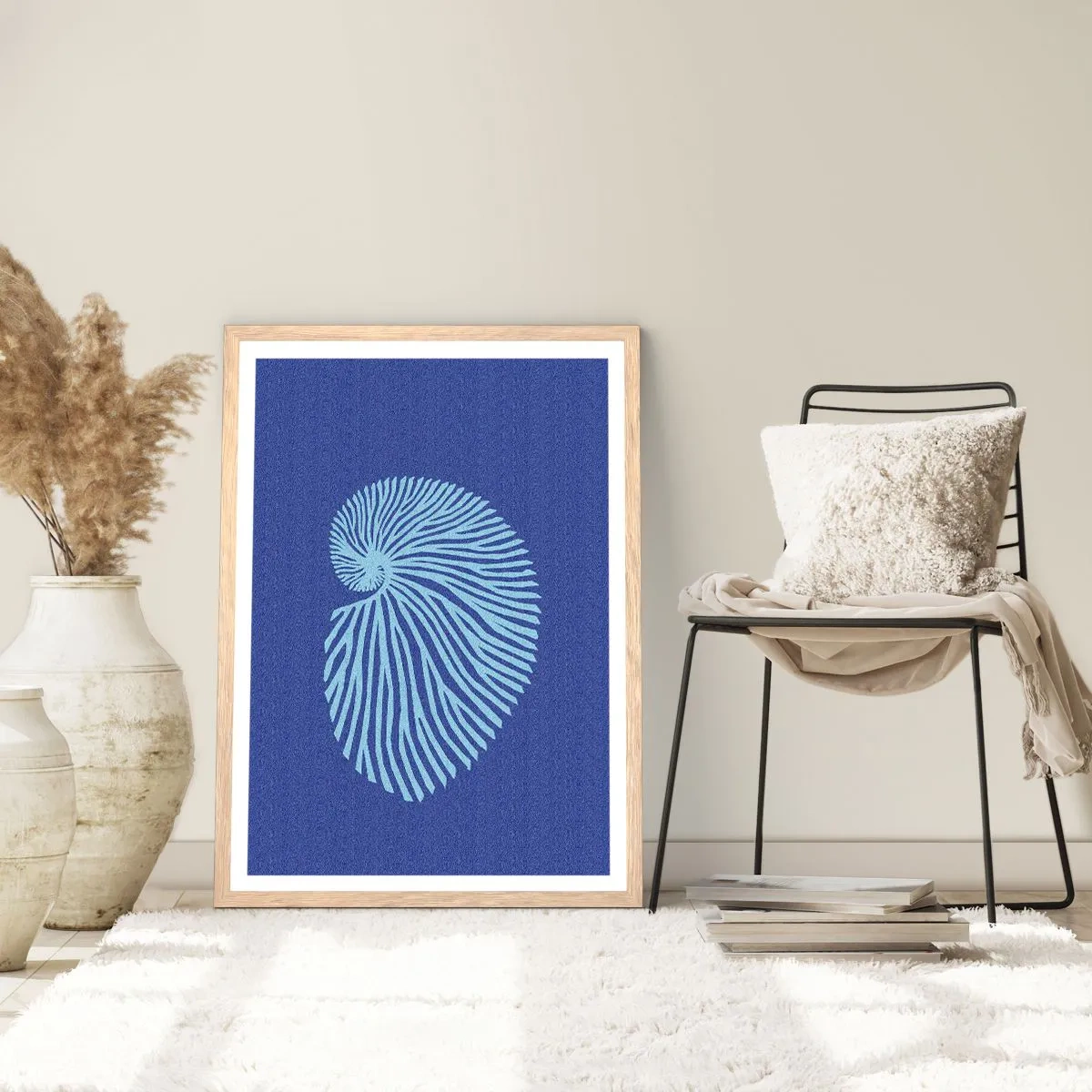 Poster in light oak frame - Birth of a Shell - 50x70 cm