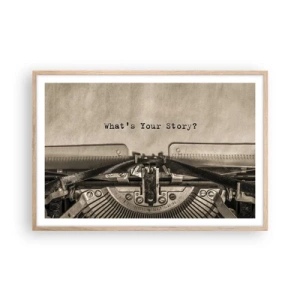 Poster in light oak frame - Tell Me  - 91x61 cm