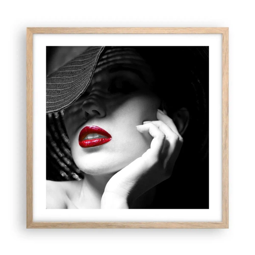 Poster in light oak frame - Study in Scarlet - 50x50 cm