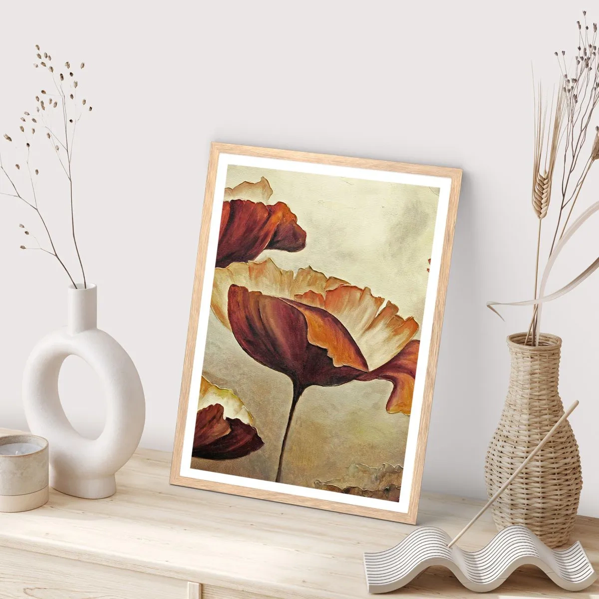 Poster in light oak frame - Piece of Meadow - 30x40 cm