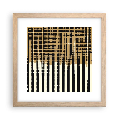 Poster in light oak frame - Architectural Abstract - 30x30 cm