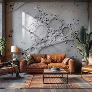 Photo Wallpaper Premium Canvas - Foamy Footprint - Composition, Piece, Graphics - 300x210 cm