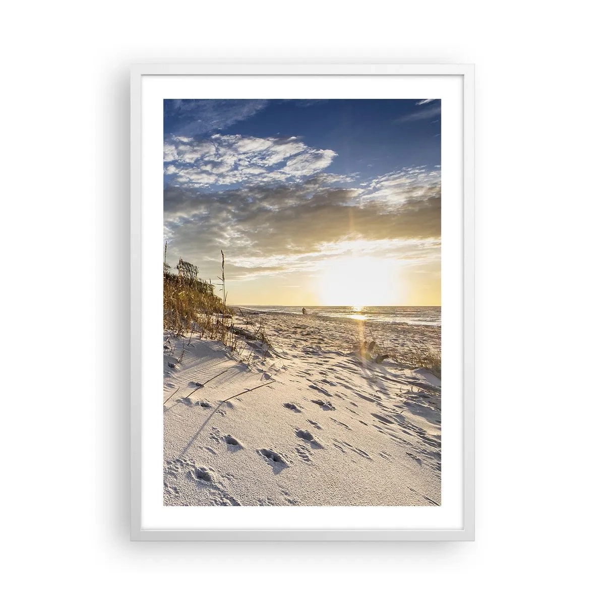 Poster in white frmae - Invitation to a Walk - 50x70 cm