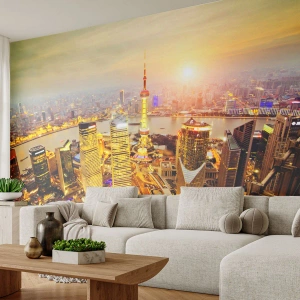 Photo Wallpaper Premium Sand - Asian Dream - City, Landscape, Architecture - 300x210 cm