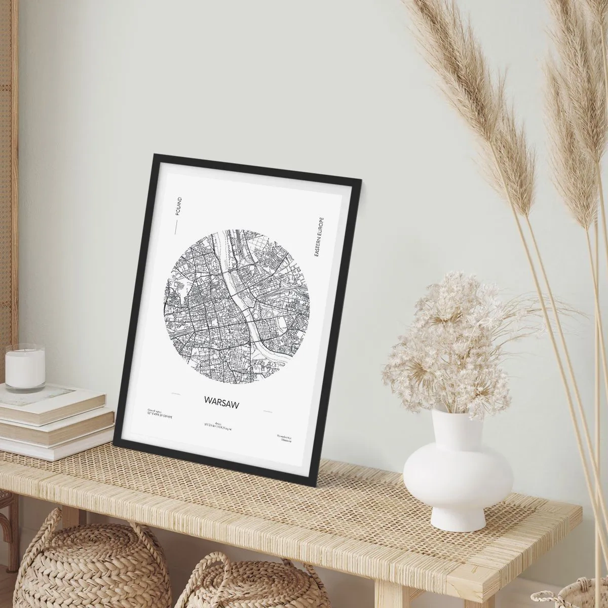 Poster in black frame - Anatomy of Warsaw - 30x40 cm