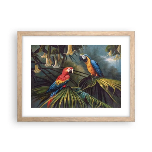 Poster in light oak frame - Romanticism in Tropics - 40x30 cm