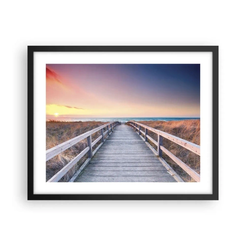 Poster in black frame - Baltic Evening Aurora - 50x40 cm