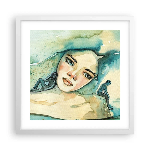 Poster in white frmae - Am I Blue? - 40x40 cm