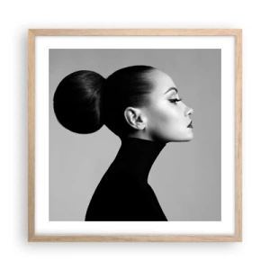 Poster in light oak frame - Modern Nefretete - 50x50 cm