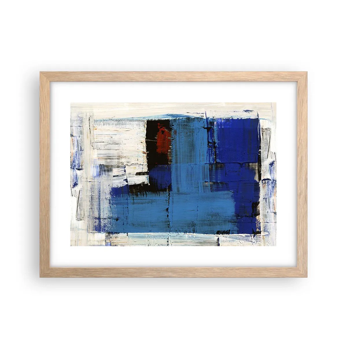 Poster in light oak frame - The Secret of Blue - 40x30 cm