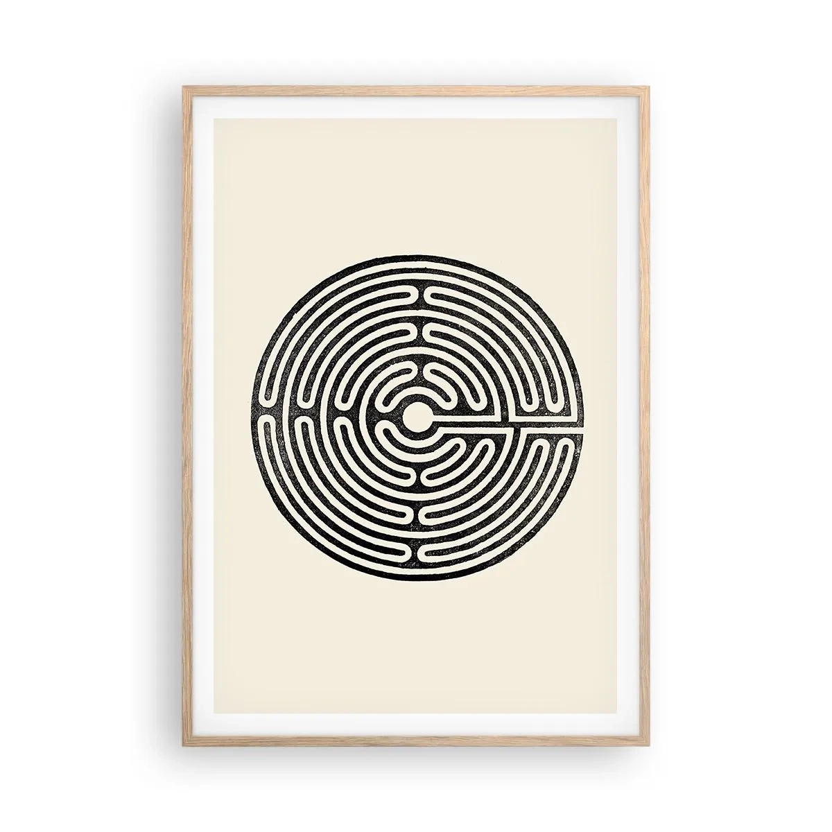 Poster in light oak frame - Mysterious Order - 70x100 cm