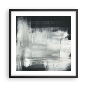 Poster in black frame - Woven from the Vertical and the Horizontal - 50x50 cm