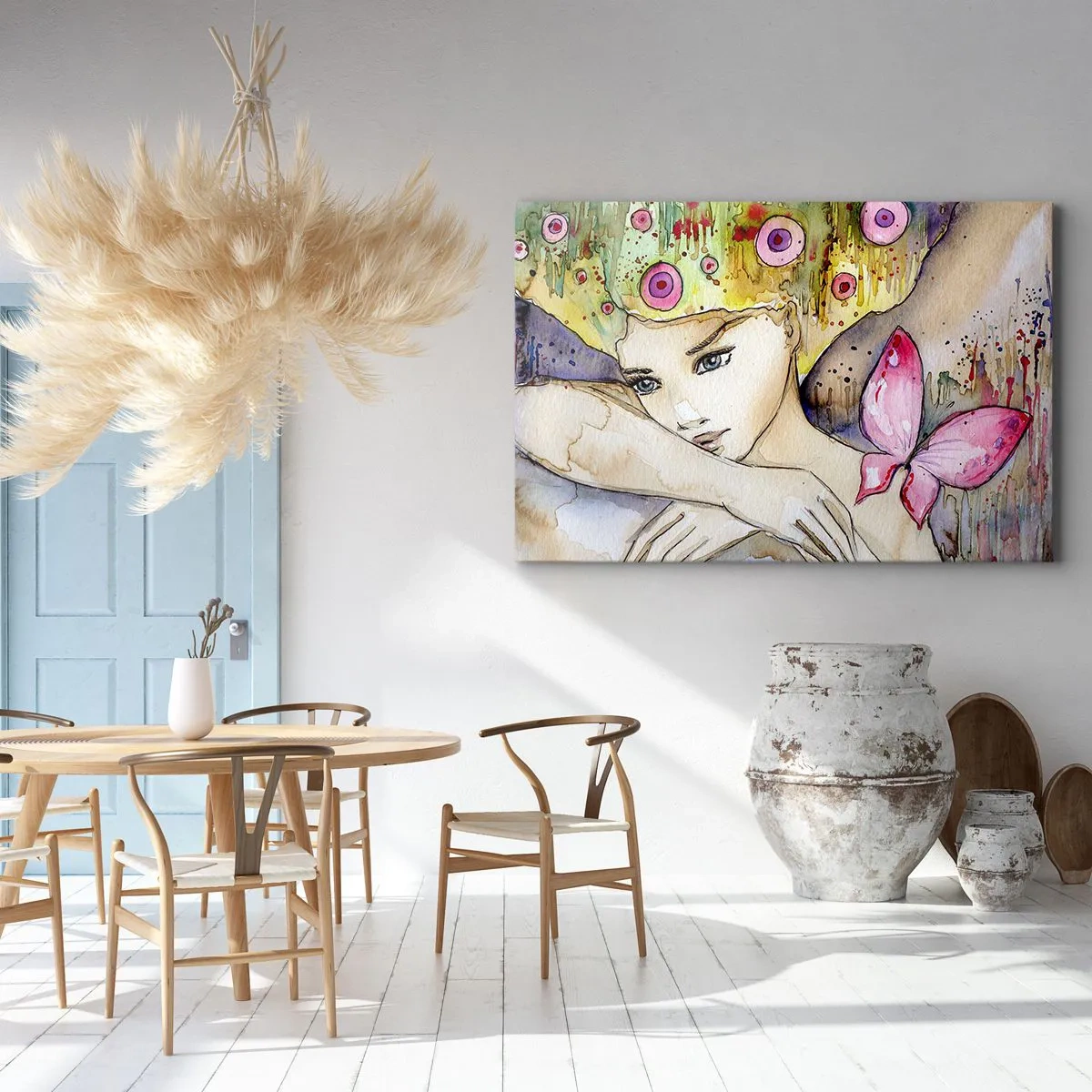 Canvas picture - Butterfly Princess - 100x70 cm