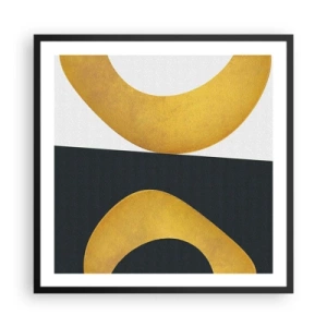 Poster in black frame - First Of All: Gold - 60x60 cm