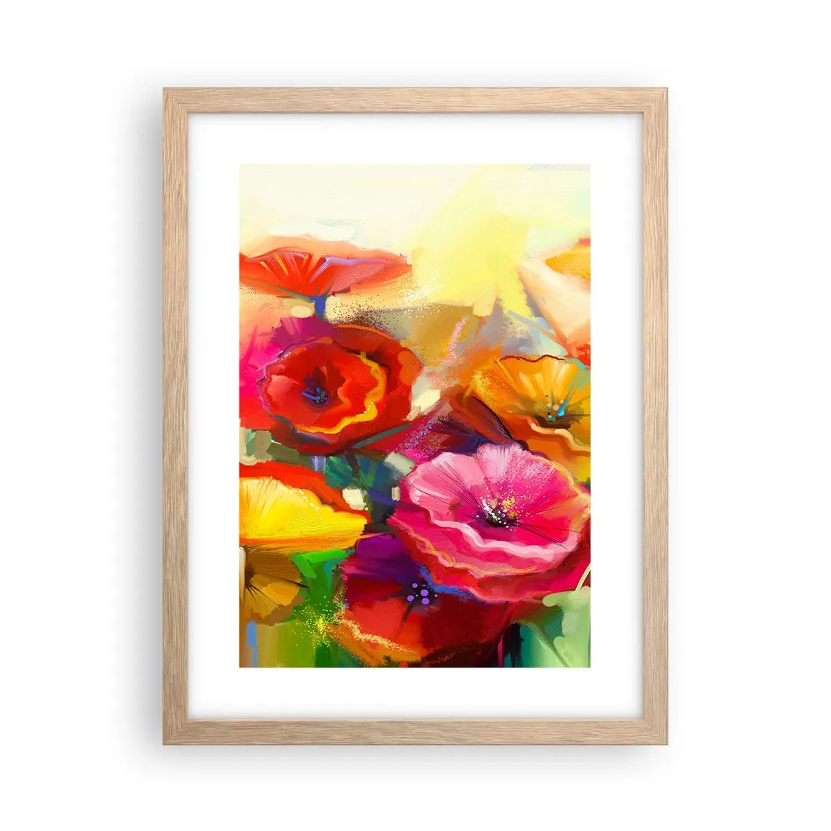 Poster in light oak frame - Not Only Red - 30x40 cm