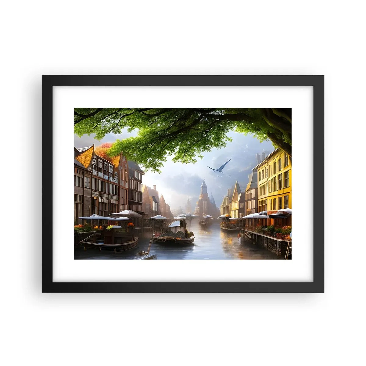 Poster in black frame - Dutch Urban Landscape - 40x30 cm