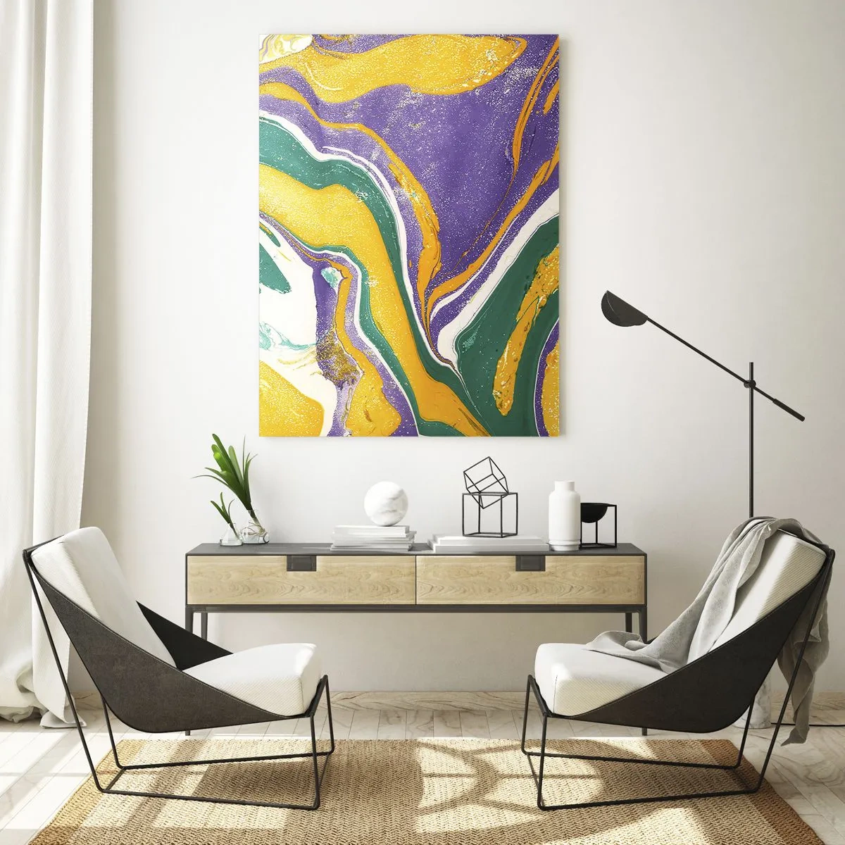 Glass picture - Colour Waves - 70x100 cm