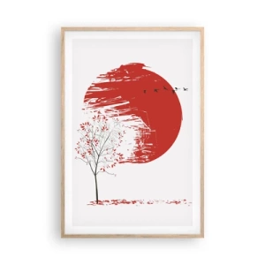 Poster in light oak frame - Do You Know This Country? - 61x91 cm