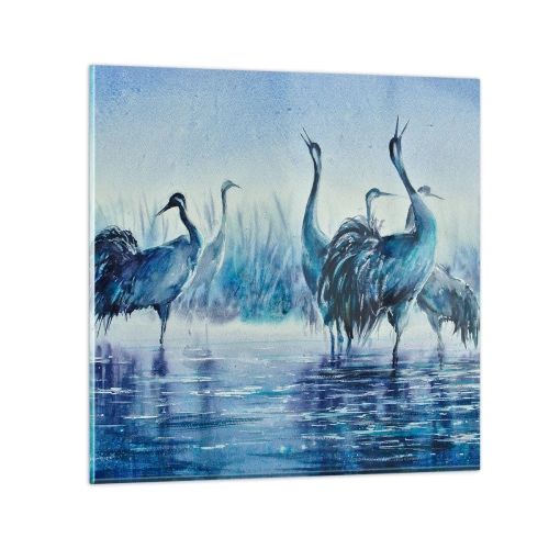 Glass picture - Morning Encounter - 50x50 cm