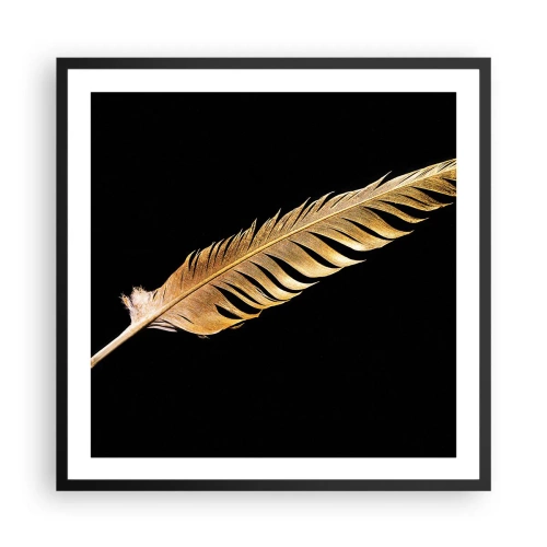 Poster in black frame - High-Class Feather - 60x60 cm