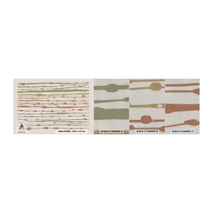 Photo Wallpaper Sample Premium Sand - Musical Colour Notation - Minimalism, Pastel, Piece - 100x30 cm