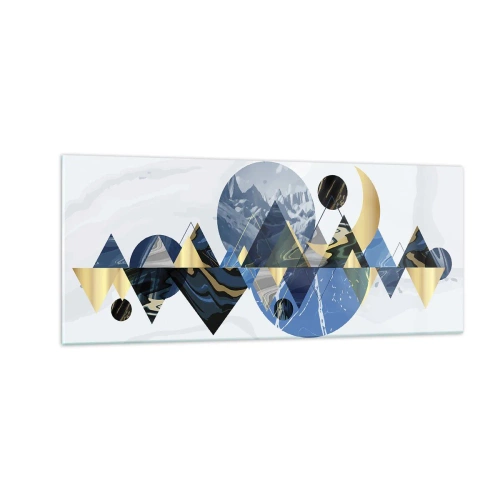 Glass picture - Geometrical Landscape - 100x40 cm