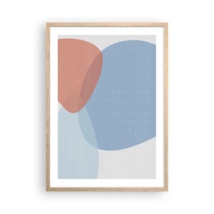 Poster in light oak frame - Pastel Relations - 50x70 cm