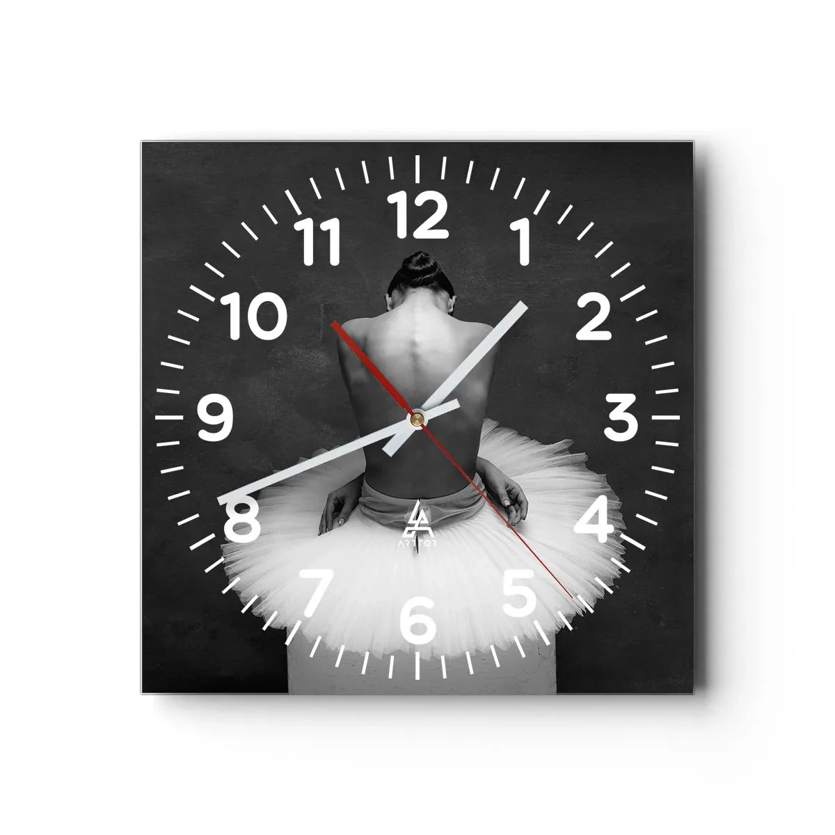 Wall clock - Clock on glass - It Is Blossoming - 30x30 cm
