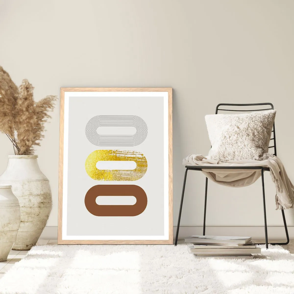 Poster in light oak frame - Ooo! - 30x40 cm