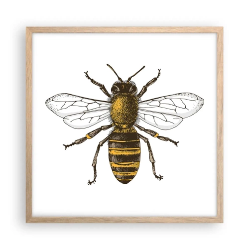 Poster in light oak frame - Beautiful and Good - 50x50 cm