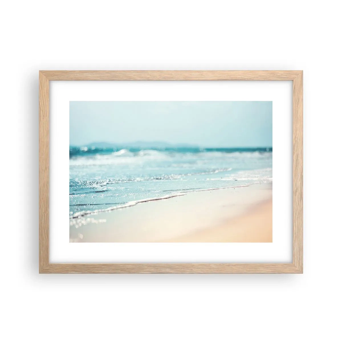 Poster in light oak frame - Warmth and Breeze - 40x30 cm