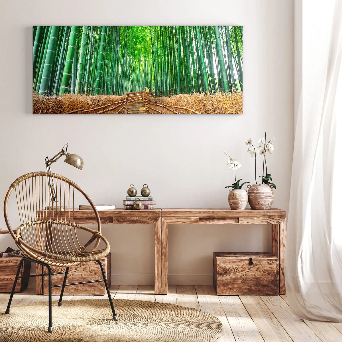 Canvas picture - Essence of Asian Nature - 90x30 cm
