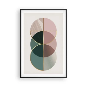 Poster in black frame - Circle after Circle - 61x91 cm