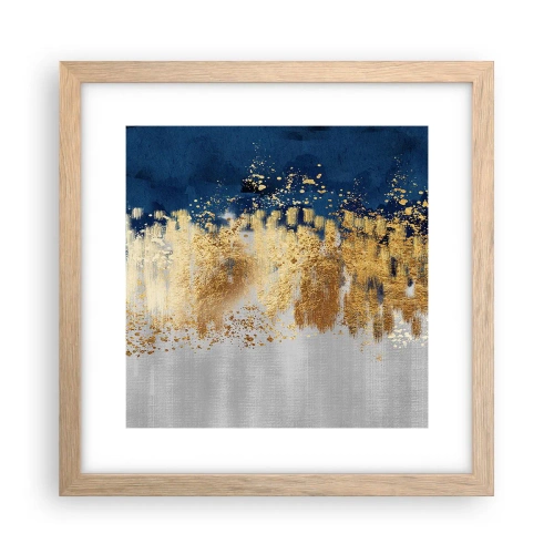Poster in light oak frame - Modern Composition and Twinkle - 30x30 cm