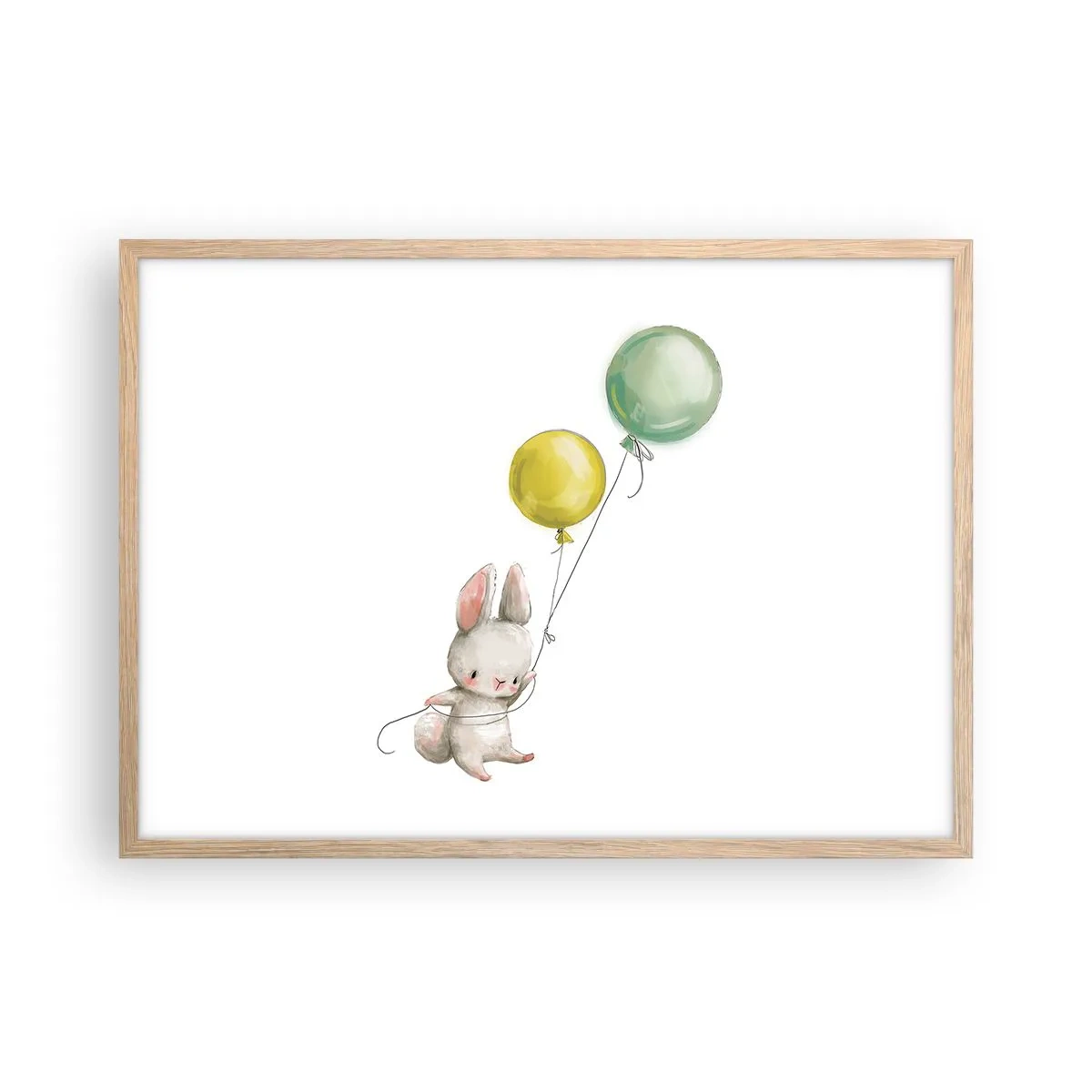 Poster in light oak frame - I Will Fly Too! - 70x50 cm