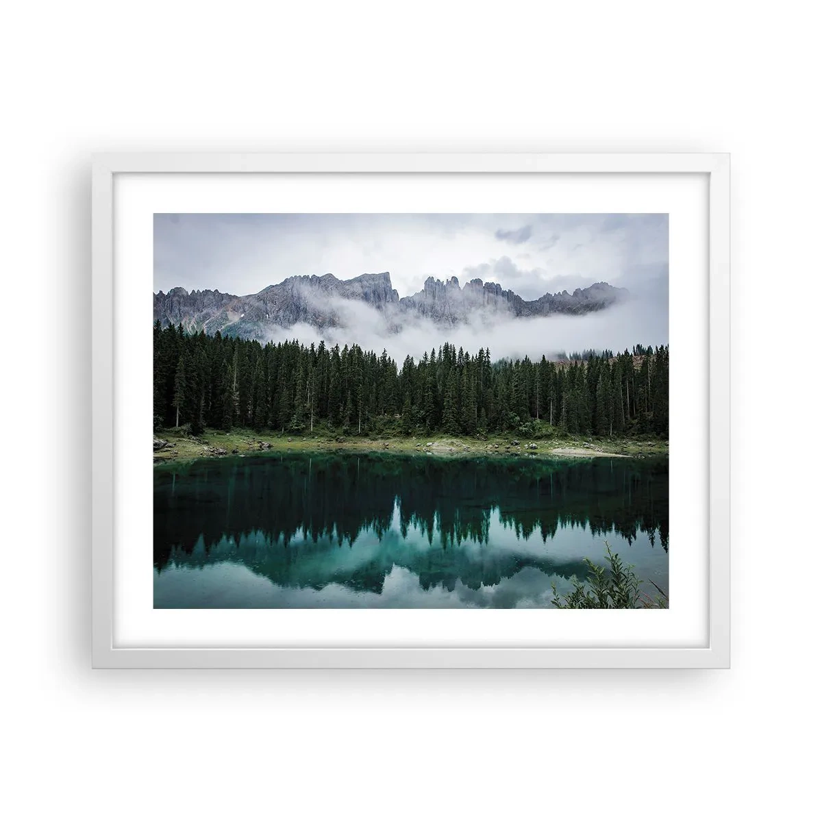 Poster in white frmae - Quiet Please, Let's Not Wake Up Still Waters - 50x40 cm